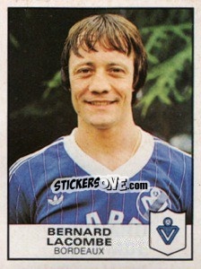 Figurina Bernard Lacombe - Football France 1983-1984 - Panini