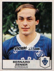 Figurina Bernard Zenier - Football France 1983-1984 - Panini