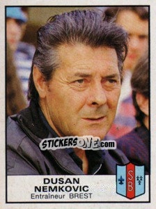 Figurina Dusan Nemkovic - Football France 1983-1984 - Panini