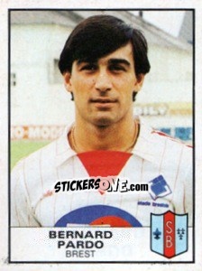 Cromo Bernard Pardo - Football France 1983-1984 - Panini