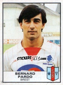 Sticker Bernard Pardo - Football France 1983-1984 n. 65 - Panini