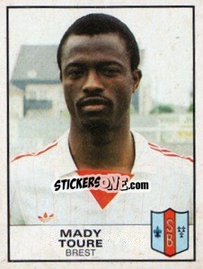 Sticker Mady Toure - Football France 1983-1984 n. 72 - Panini