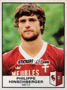 Cromo Philippe Hinschberger - Football France 1983-1984 - Panini