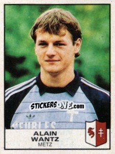 Sticker Alain Wantz - Football France 1983-1984 - Panini