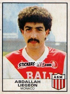 Figurina Abdallah Liegeon - Football France 1983-1984 - Panini