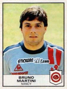 Cromo Bruno Martini - Football France 1983-1984 - Panini