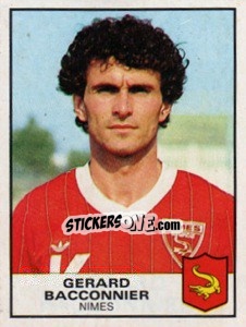 Sticker Gerard Bacconnier - Football France 1983-1984 - Panini
