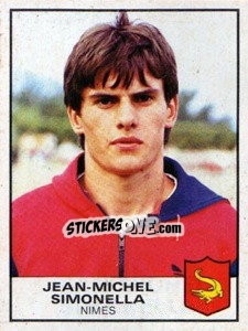 Sticker Jean-Michel Simonella - Football France 1983-1984 - Panini
