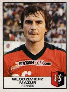 Sticker Wlodzimierz Mazur - Football France 1983-1984 - Panini