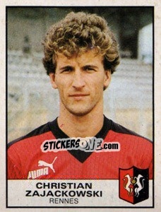 Cromo Christian Zajackowski - Football France 1983-1984 - Panini