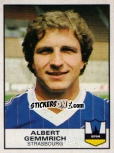 Figurina Albert Gemmrich - Football France 1983-1984 - Panini