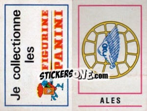 Sticker Ecusson Ales - Football France 1983-1984 n. 371 - Panini