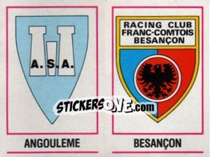 Sticker Ecusson Angouleme / Bescanon - Football France 1983-1984 n. 372 - Panini