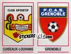 Sticker Ecusson Cuiseaux-Louhans / Grenoble - Football France 1983-1984 - Panini