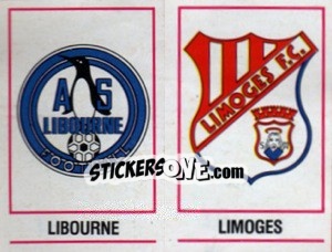 Sticker Ecusson Libourne / Limoges - Football France 1983-1984 - Panini