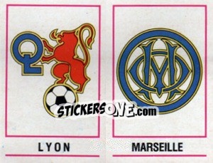 Sticker Ecusson Lyon / Olympique Marseille - Football France 1983-1984 n. 377 - Panini