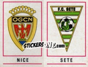 Cromo Ecusson Nice / Sete - Football France 1983-1984 - Panini