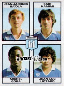 Sticker Jean-Jacques Baiola / Said Hamimi / Michel Goba / Jean-Luc Liotard - Football France 1983-1984 n. 386 - Panini