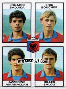 Figurina Louardi Badjika / Eric Boucher / Azzedine Amanallah / Gilles Salou - Football France 1983-1984 n. 388 - Panini