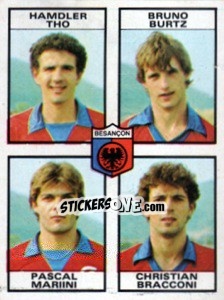 Cromo Hamdier Tho / Bruno Burtz / Pascal Mariini / Christian Bracconi - Football France 1983-1984 - Panini