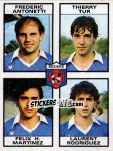 Figurina Frederic Antonetti / Thierry Tur / Felix H. Martinez / Laurent Rodriguez - Football France 1983-1984 - Panini