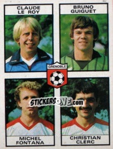 Cromo Claude Le Roy / Bruno Guiguet / Michel Fontana / Christian Clerc - Football France 1983-1984 - Panini