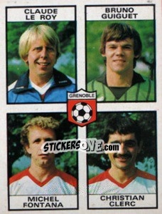Cromo Claude Le Roy / Bruno Guiguet / Michel Fontana / Christian Clerc - Football France 1983-1984 n. 399 - Panini