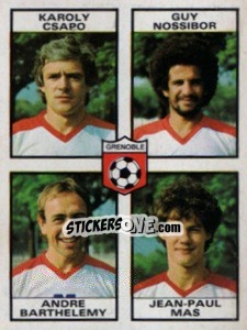 Figurina Karoly Csapo / Guy Nossibor / Andre Barthelemy / Jean-Paul Mas - Football France 1983-1984 n. 401 - Panini