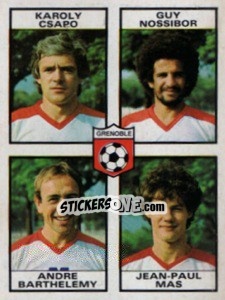 Sticker Karoly Csapo / Guy Nossibor / Andre Barthelemy / Jean-Paul Mas - Football France 1983-1984 - Panini