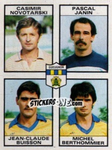 Sticker Casimir Novotarski / Pascal Janin / Jean-Claude Buisson / Michel Berthommier - Football France 1983-1984 - Panini