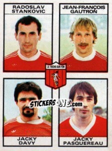 Sticker Radoslav Stankovic / Jean-Francois Gautron / Jacky Davy / Jacky Pasquereau - Football France 1983-1984 n. 407 - Panini