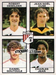 Figurina Robert Dewilder / Jean-Noel Duse / Daniel Goutoule / Charles Jean - Football France 1983-1984 - Panini