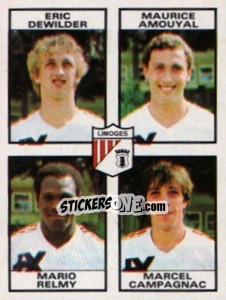 Sticker Eric Dewilder / Maurice Amouyal / Mario Relmy / Marcel Campagnac - Football France 1983-1984 - Panini