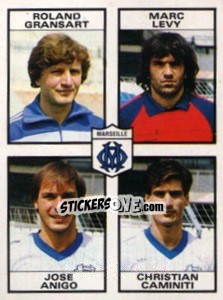 Figurina Roland Gransart / Marc Levy / Jose Anigo / Christian Caminiti - Football France 1983-1984 n. 417 - Panini