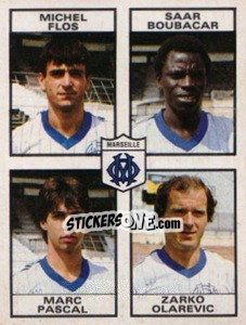Sticker Michel Flos / Saar Boubacar / Marc Pascal / Zarko Olarevic - Football France 1983-1984 - Panini