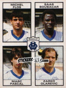 Figurina Michel Flos / Saar Boubacar / Marc Pascal / Zarko Olarevic - Football France 1983-1984 n. 419 - Panini