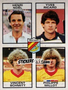 Cromo Henri Noel / Yves Ricard / Vincent Schmitt / Philippe Millot - Football France 1983-1984 n. 420 - Panini
