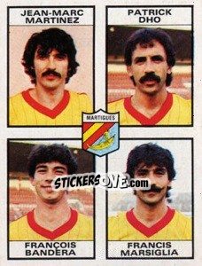 Figurina Jean-Marc Martinez / Patrick Dho / Francois Bandera / Francis Marsiglia - Football France 1983-1984 n. 422 - Panini