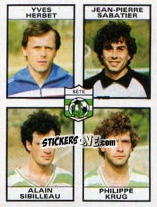 Sticker Yves Herbet / Jean-Pierre Sabatier / Alain Sibilleau / Philippe Krug - Football France 1983-1984 - Panini