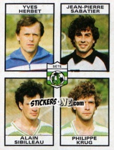 Figurina Yves Herbet / Jean-Pierre Sabatier / Alain Sibilleau / Philippe Krug - Football France 1983-1984 n. 429 - Panini