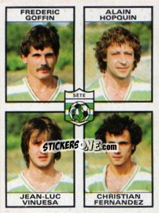 Sticker Frederic Goffin / Alain Hopquin / Jean-Luc Vinuesa / Christian Fernandez - Football France 1983-1984 n. 430 - Panini