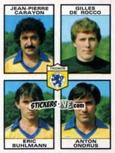 Sticker Jean-Pierre Carayon / Gilles De Rocco / Eric Ruhlmann / Anton Ondrus - Football France 1983-1984 - Panini