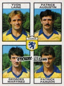 Cromo Yvon Laine / Patrice Augustin / Georges Martinez / Patrick Parizon - Football France 1983-1984 - Panini