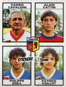 Sticker Canzio Capaldini / Alain Cattin / Philippe Enea / Patrick Paillot - Football France 1983-1984 - Panini