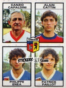 Sticker Canzio Capaldini / Alain Cattin / Philippe Enea / Patrick Paillot - Football France 1983-1984 n. 435 - Panini