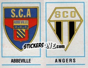 Sticker Ecusson Abbeville / Angers - Football France 1983-1984 - Panini