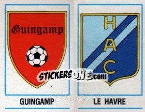 Cromo Ecusson Guingamp / Le Havre - Football France 1983-1984 - Panini
