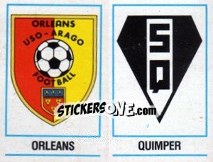 Sticker Ecusson Orleans / Quimper - Football France 1983-1984 - Panini