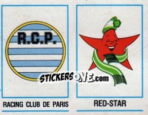 Cromo Ecusson Racing Club de Paris / Red-Star - Football France 1983-1984 - Panini