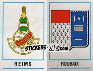 Sticker Ecusson Reims / Roubaix - Football France 1983-1984 - Panini